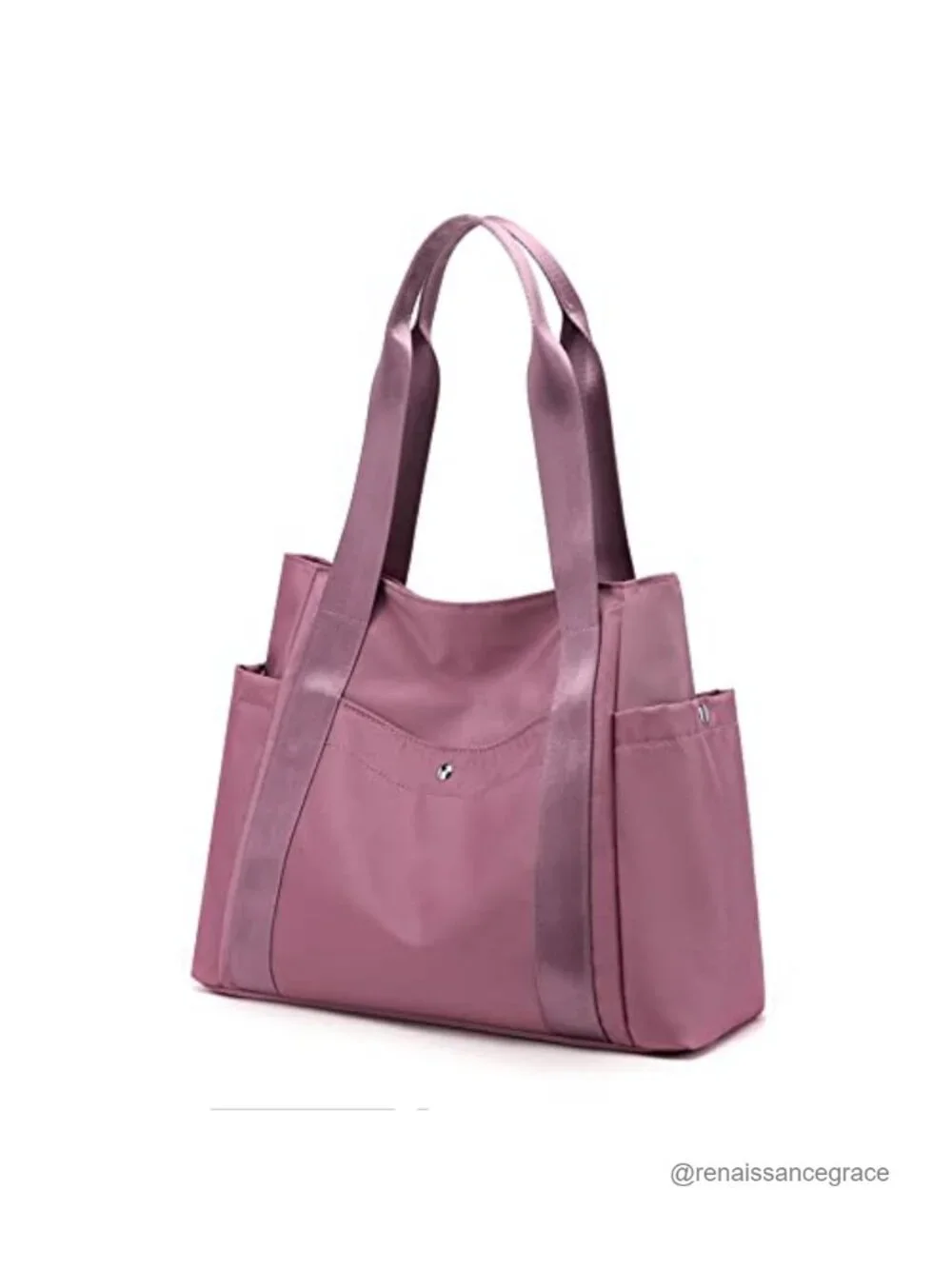 Women's Nylon Tote Shoulder Bag Multi-Pocket Shopper Handbag Large Capacity
